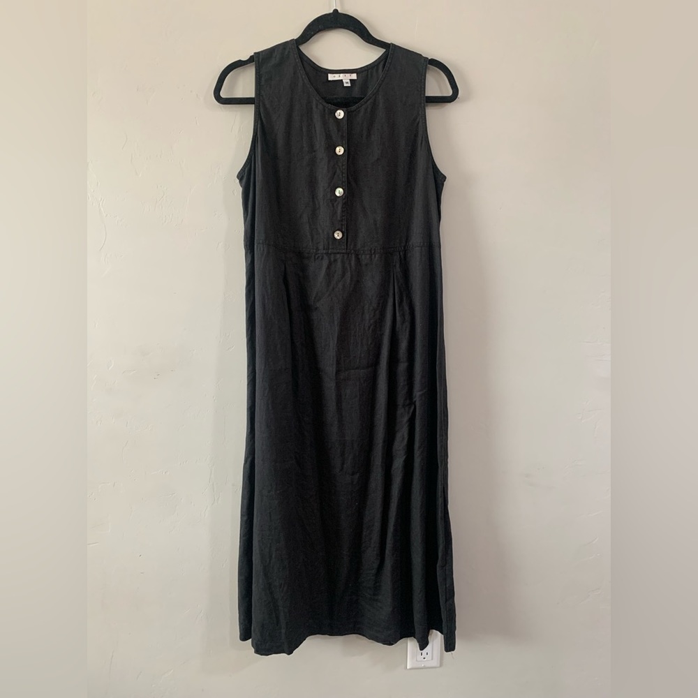 Vintage GETT linen button midi dress